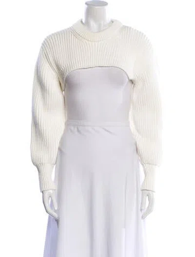 Pre-owned Alexander Mcqueen Mock Neck Sweater W/ Tags In White