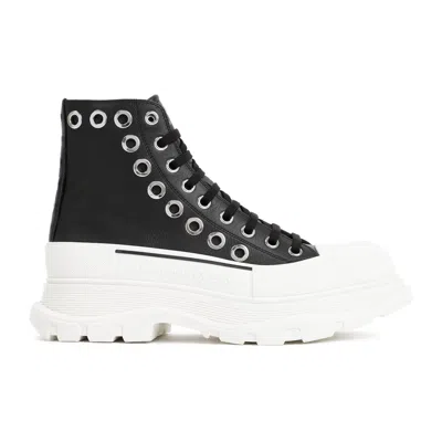 Alexander Mcqueen Modern Men's Leather Boots For Ss23 In Black