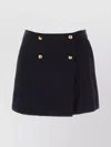 Alexander Mcqueen Wool And Cotton Mini Skirt In Black