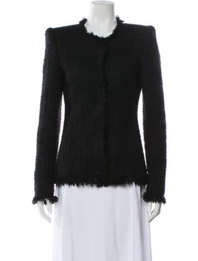 Pre-owned Alexander Mcqueen Mohair Evening Jacket In Black
