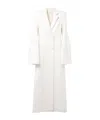 Alexander Mcqueen Sculpted Single-breasted Coat In White