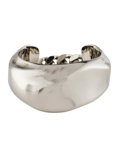 Pre-owned Alexander Mcqueen Molten Chain Cuff Bracelet, 7" In Multi