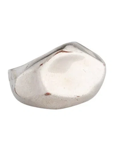 Pre-owned Alexander Mcqueen 'molten Metal' Signet Ring In Multicolor