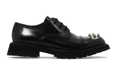 Pre-owned Alexander Mcqueen Monkstrap Lace-up Shoe Black