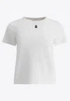 Alexander Mcqueen Monogram Crewneck T-shirt In White