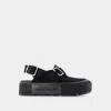 Alexander Mcqueen Sandales Leath S.rubb -  - Cuir - Noir In Black