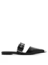 Alexander Mcqueen 10mm Punk Leather Mules