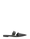 Alexander Mcqueen 10mm Punk Leather Mules In Black