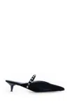 Alexander Mcqueen Nylon Revel Heeled Mules 50 In Black