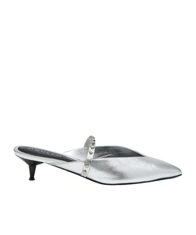 Alexander Mcqueen Mules Revel Pour Femme En Argent
