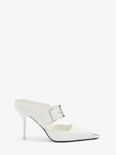 Alexander Mcqueen Mules In White