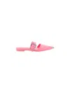 Alexander Mcqueen Pink Leather Mule In Sugar Pink/silver