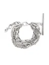 Alexander Mcqueen Multi-chain Bracelet In Silver