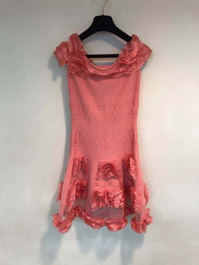 Alexander Mcqueen Multi-layer Ruffled Dress In Red
