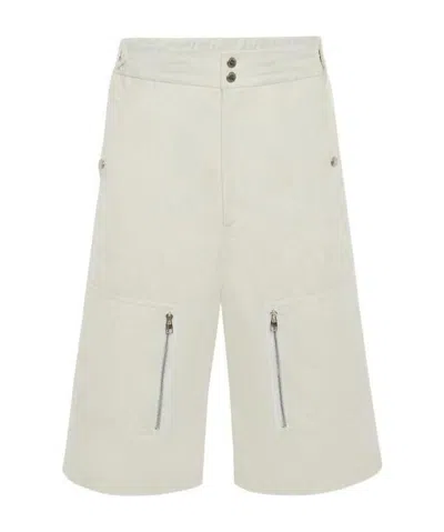 Alexander Mcqueen Multi-pocket Bermuda Shorts In White