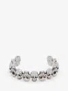 Alexander Mcqueen Multi-skull Cuff In Antique Silver In Antique Silver