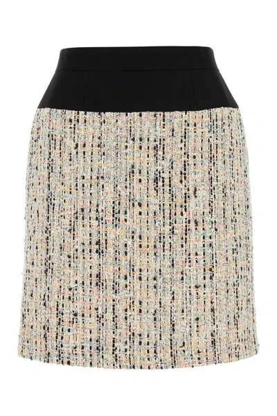 ALEXANDER MCQUEEN MULTICOLOR BOUCLE SKIRT