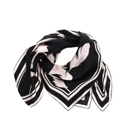 Alexander Mcqueen Multicolor Feather Print Scarf