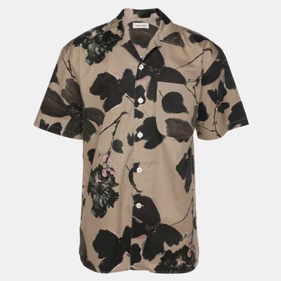 Pre-owned Alexander Mcqueen Multicolor Floral Print Cotton Button Front Shirt M