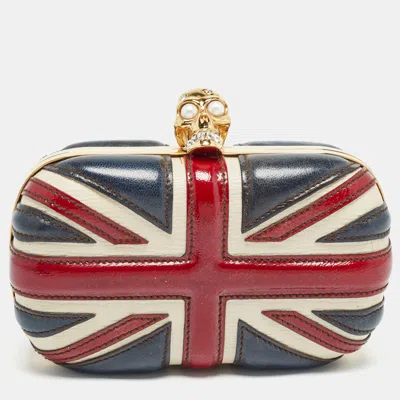 Pre-owned Alexander Mcqueen Multicolor Leather Britannia Skull Box Clutch