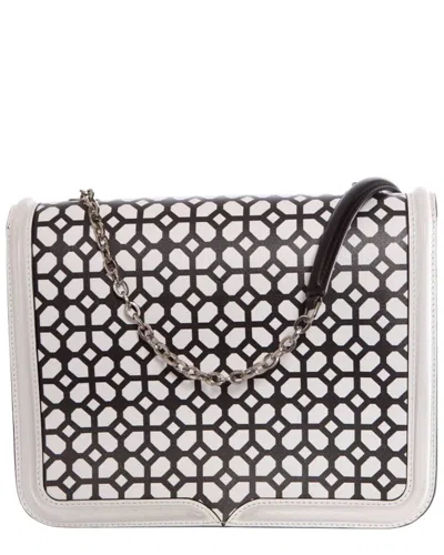 Pre-owned Alexander Mcqueen Multicolor Leather Heroine Satchel (authentic Pre-loved) In White