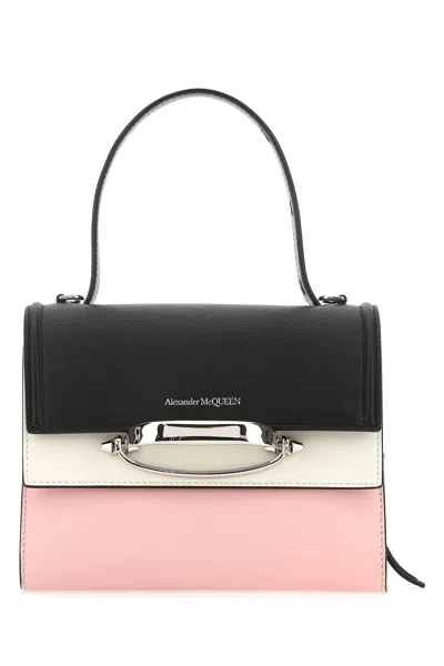 Alexander Mcqueen Multicolor Leather The Story Handbag In Brown