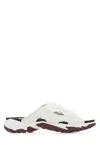 Alexander Mcqueen Multicolor Mesh And Synthetic Leather Striae Slippers In Multicolor