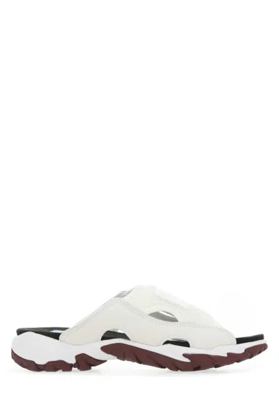 Alexander Mcqueen Multicolor Mesh And Synthetic Leather Striae Slippers
