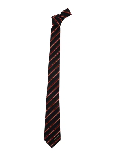 ALEXANDER MCQUEEN MULTICOLOR STRIPED PATTERN TIE