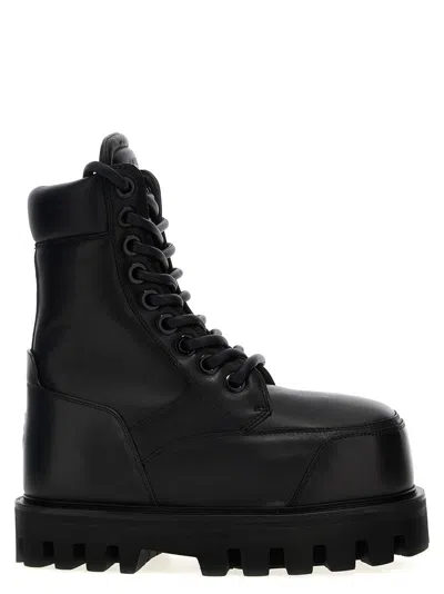 Alexander Mcqueen Nappa Ankle Boots In Black