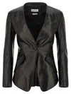 Alexander Mcqueen Nappa Blazer Blazers Black In Black