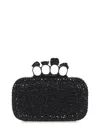 Alexander Mcqueen Knuckle Clutch With Chain In Black