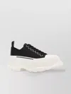 Alexander Mcqueen Black Nappa Leather Tread Slick Sneakers