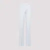 Alexander Mcqueen Blue Narrow Bootcut Pants For Women In Spring Blue