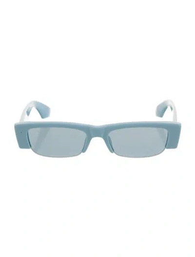 Pre-owned Alexander Mcqueen Narrow Tinted Sunglasses W/ Tags In Blue