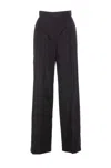 Alexander Mcqueen Navy Blue Wool Pants In Blue