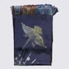 Alexander Mcqueen Navy Silk Blend Bosch Scarf