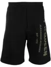 Alexander Mcqueen Alexander Mc Queen Mc Queen Graffiti Shorts In Black