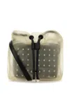Alexander Mcqueen Women Two-tone Leather And Tulle Nebula Crossbody Bag In Black