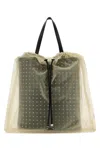 Alexander Mcqueen Women Two-tone Leather And Tulle Nebula Shopping Bag