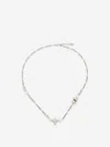 Alexander Mcqueen Necklace With Skulls And Pearls In White