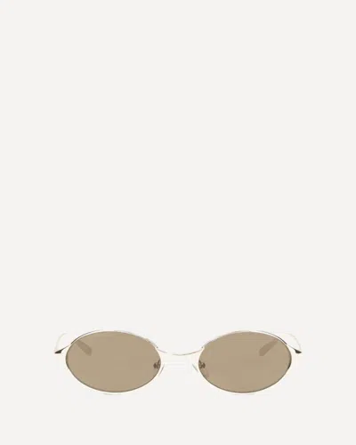 Alexander Mcqueen Neo Oval Sunglasses In White