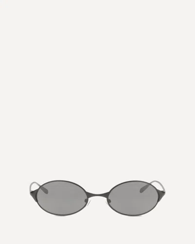 Alexander Mcqueen Neo Oval Sunglasses In Gray