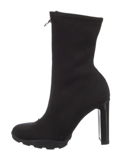 Pre-owned Alexander Mcqueen Neoprene Boots In Black