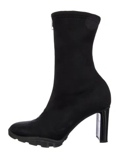 Pre-owned Alexander Mcqueen Neoprene Sock Boots In Black