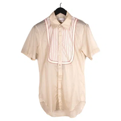 Pre-owned Alexander Mcqueen New  Men Shirt Short Sleeve Summer Size 41 – M/l In Sand