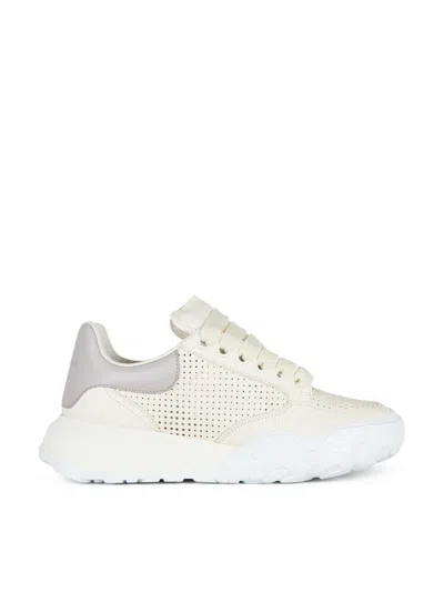 Alexander Mcqueen New Court Chunky Sneakers In White