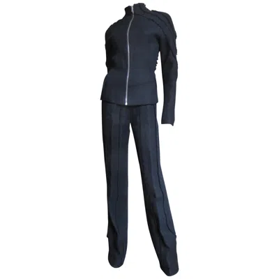 Pre-owned Alexander Mcqueen New Elaborately Seamed Jacket And Pants A/w 1999 In Black