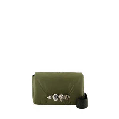 Alexander Mcqueen New Knuckle Bum Crossbody - Nylon - Khaki In Blue