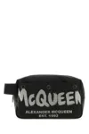 Alexander Mcqueen Man Black Fabric Mcqueen Graffiti Beauty Case